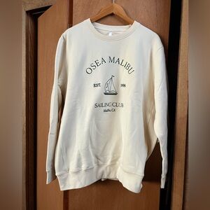 Osea Malibu (Size L) GOTS Organic Cotton Sweatshirt Sailing Club Yacht Preppy